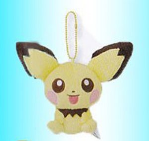 Pokemon 4'' Pichu I love Pikachu Plush Key Chain