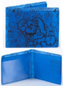 Nintendo Blue Super Thin Mario Wallet