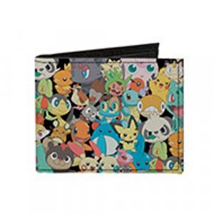 Pokemon All Over Canvas Bifold Buckle Down Wallet