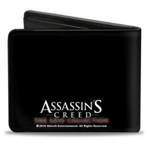 Assassin's Creed Black Bifold Buckle Down Wallet