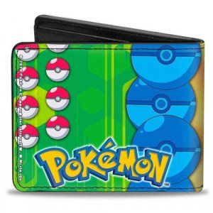 Pokemon Ash and Group Bifold Buckle Down Wallet