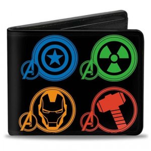 Marvel Avengers Logos Buckle Down Bifold Wallet