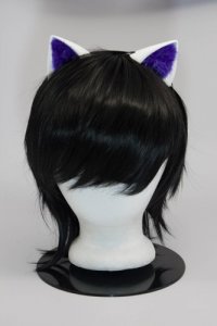 White Ears with Purple Fur Cosplay