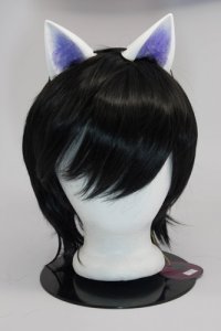 White Ears with Lavender Purple Fur 