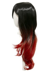 Hina - Natural Black Fade Scarlet Red