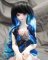 Doll Wig Ayumi - Natural Black Fade Blue