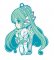 Vocaloid Miku Head Turned GT Project Rubber Phone Strap