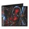 Marvel Deadpool Action Pose Close Up Canvas Bifold Buckle Down Wallet